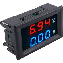 Temiz Pazar Dijital Dual Voltmetre Ampermetre Volt Akım Ölçer Dc 0-100V 10A