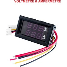Temiz Pazar Dijital Dual Voltmetre Ampermetre Volt Akım Ölçer Dc 0-100V 10A