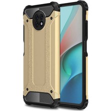 CaseArt Xiaomi Mi 10T Lite Kapak Çift Katmanlı Zırh Tank Kılıf - Gold