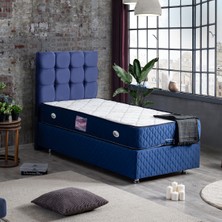 Setay Duke Tek Kişilik Baza Başlık Delüx Yatak Seti - Lacivert