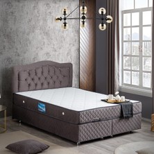 Setay Şah Çift Kişilik Baza Başlık Orthosoft Yatak - Antrasit Gri