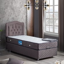 Setay Şah Tek Kişilik Baza Başlık Orthosoft Ortopedik Yatak - Antrasit Gri