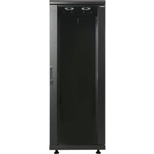 Canovate 42U 800X800MM 19''dikili Tip Network Rack Kabinet Siyah Çelik Sac Ön Cam Kapı Montajlı Ral 9005 2 Yıl Üretici Garantili