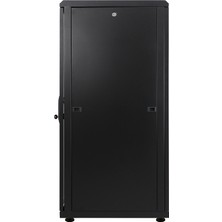 Canovate 32U 800X800MM 19''dikili Tip Network Rack Kabinet Siyah Çelik Sac Ön Cam Kapı Montajlı Ral 9005 2 Yıl Üretici Garantili