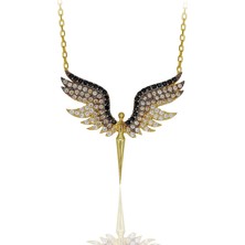 Renkli Taşlı Mikailin Kılıcı Gümüş Kolye