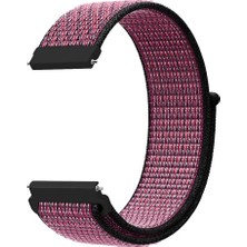 Markacase Huawei Watch Gt 2 Pro 46 Mm İçin Uyumlu Dokuma Kordon Pink Blast - True Berry