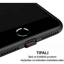 CepStok Apple iPhone 7 Plus Kılıf Ultra Ince Tıpalı Siyah Silikon