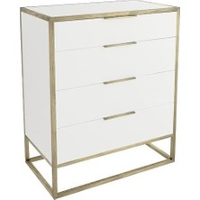 Evka Evee Konsol Eskitme Pirinç Ayak Beyaz