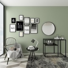 Evka Lumina Metal Dresuar Siyah Statik Ayak Siyah Mermer Tabla