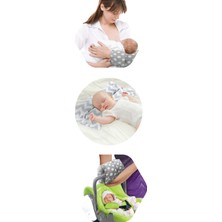 Babyjem Çok Amaçlı Emzirme Yastığı Gri Zigzag