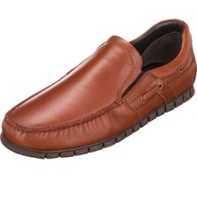 Costo Shoes AG2000 Fındık Deri  Büyük Numara Rok Kauçuk Taban Rahat Geniş Kalıp Dana Derisi Özel Seri