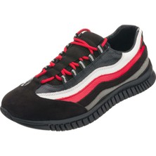 Costo Shoes  Amex Siyah Büyük Numara Dana Derisi Rahat Geniş Kalıp Erkek Vip Spor Ayakkabı