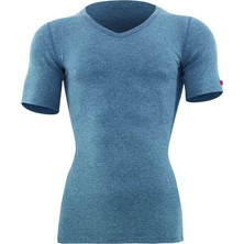 BlackSpade 1263 2.seviye  V Yaka Kısa Kol  Termal Içlik Gri Melanj