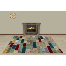 Sempati Halı Özel Patchwork Eskitme Halı 160 x 230 cm