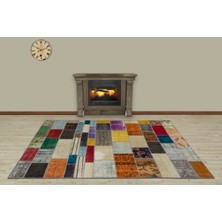 Sempati Halı Eskitme El Dokuma Patchwork Halı 160 x 230 cm
