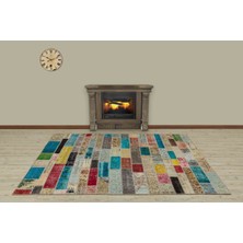 Sempati Halı Patchwork Eskitme El Dokuma Halı 160 x 230 cm