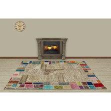 Sempati Halı Özel Patchwork Eskitme Halı 160 x 230 cm