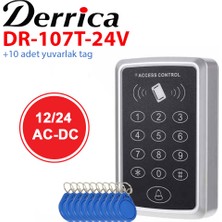 Derrica DR-107T-24V Profesyonel Kartlı ve Şifreli Geçiş Geçiş Sistemi Göstergeç