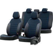 Otom Seat Altea Xl 2004-2015 Özel Üretim Koltuk Kılıfı Paris Design Mavi - Siyah