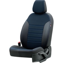 Otom Seat Altea Xl 2004-2015 Özel Üretim Koltuk Kılıfı Paris Design Mavi - Siyah