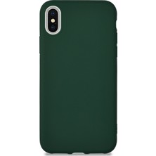 KZY Apple iPhone X Kılıf Kamera Korumalı Premier Silikon Kapak Petrol