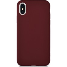 KZY Apple iPhone X Kılıf Kamera Korumalı Premier Silikon Kapak Mürdüm