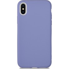 KZY Apple iPhone X Kılıf Kamera Korumalı Premier Silikon Kapak Lila