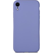 KZY Apple iPhone Xr Kılıf Kamera Korumalı Premier Silikon Kapak Lila