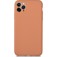 KZY Apple iPhone 11 Promax Kılıf Kamera Korumalı Premier Silikon Kapak Pudra