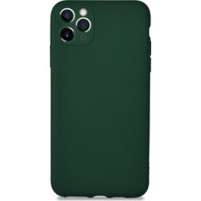 KZY Apple iPhone 11 Promax Kılıf Kamera Korumalı Premier Silikon Kapak Petrol