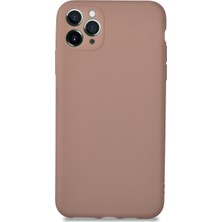 KZY Apple iPhone 11 Promax Kılıf Kamera Korumalı Premier Silikon Kapak Kahverengi