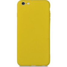 KZY Apple iPhone 6 Plus Kılıf Kamera Korumalı Premier Silikon Kapak Sarı