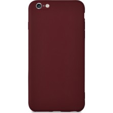 KZY Apple iPhone 6 Plus Kılıf Kamera Korumalı Premier Silikon Kapak Mürdüm