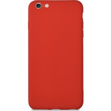 KZY Apple iPhone 6s Plus Kılıf Kamera Korumalı Premier Silikon Kapak Kırmızı