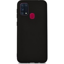 KZY Samsung Galaxy M31 Kılıf Kamera Korumalı Premier Silikon Kapak Siyah