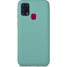 KZY Samsung Galaxy M31 Kılıf Kamera Korumalı Premier Silikon Kapak Turkuaz