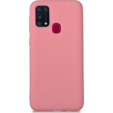 KZY Samsung Galaxy M31 Kılıf Kamera Korumalı Premier Silikon Kapak Pembe