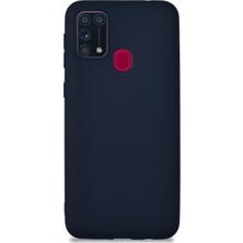 KZY Samsung Galaxy M31 Kılıf Kamera Korumalı Premier Silikon Kapak Lacivert
