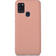 KZY Samsung Galaxy A21s Kılıf Kamera Korumalı Premier Silikon Kapak Pudra