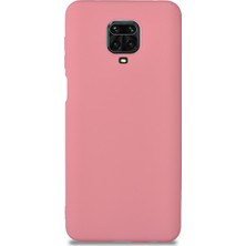 KZY Xiaomi Redmi Note 9s Kılıf Kamera Korumalı Premier Silikon Kapak Pembe
