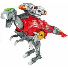 Vardem Dinobots Robot Blaster Rex Silaha Dönüşen Robot Dinazor, 20 Mermisiyle...