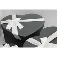 Babil 3lü Siyah Kalpli Hediyelik Kutu