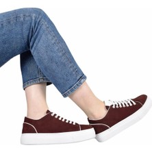 İntiwo  Deri Bordo Kadın Sneaker ITW465CRW