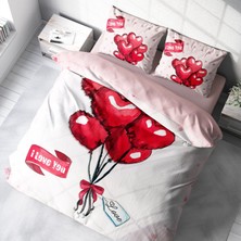 Monohome Sevgililer Günü Pamuk Saten Çift Kişilik Nevresim Takımı