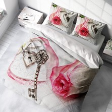 Monohome Sevgililer Günü Pamuk Saten Çift Kişilik Nevresim Takımı