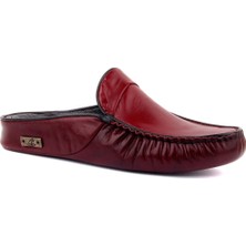 Sail Lakers - Bordo Deri Erkek Ev Terliği
