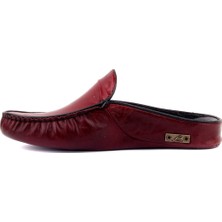 Sail Lakers - Bordo Deri Erkek Ev Terliği