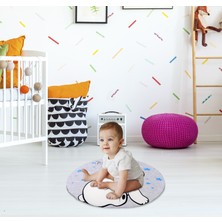 Safemom 90 x 90 cm Oyun Matı Renkli Little Bear Yumuşak Kumaş ve Duyusal Gelişim