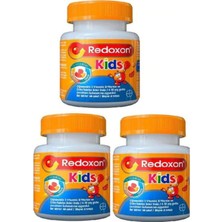 Redoxon Kids 3 Adet (Çiğnenebilir C-D Vitaminleri ve Çinko  Içeren  Gıda Takviyesi) 60 Adet