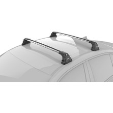 Turtle Air-3  Silver, Volkswagen Transporter T6 Kısa Şasi Swb Van 2016-SONRASI Için Gri, Tavan Ara Atkı Kiti , Taşıyıcı Barlar